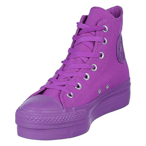 purple platform sneakers